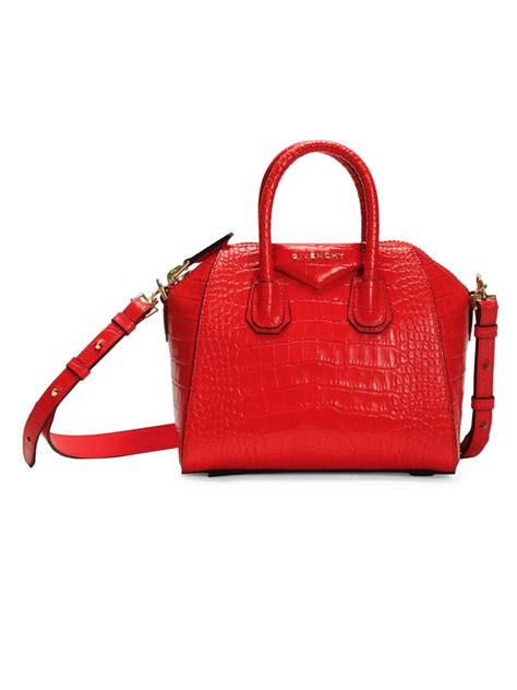 givenchy antigona red croc|givenchy antigona for women.